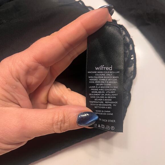 ARITZIA Wilfred Black Lace Trouble Mini Dress Size XXS - Picture 6 of 9